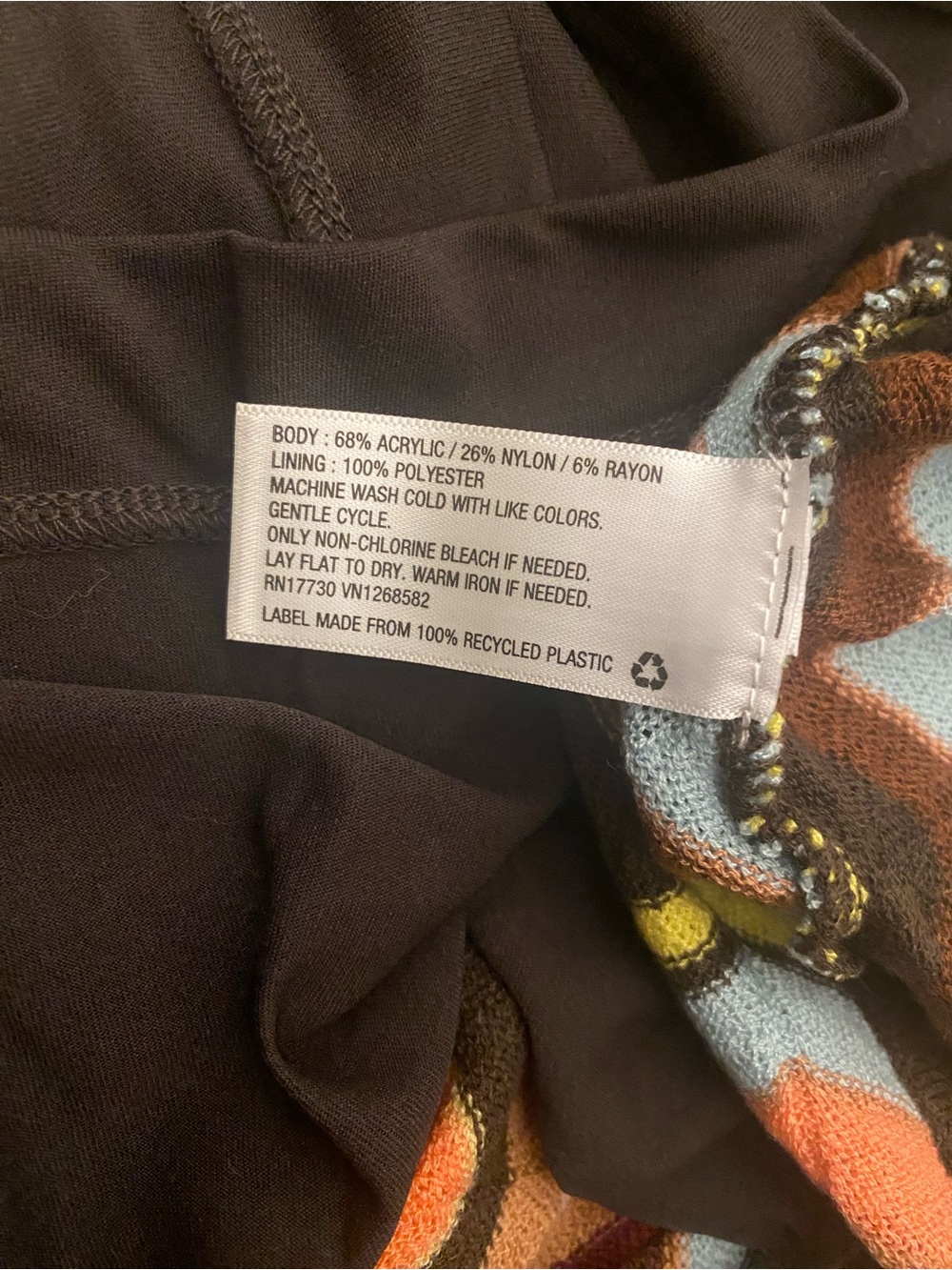 Missoni x Target Sleeveless Chevron Knit Midi Dress in Brown with Multicolor 1X - Picture 10 of 10